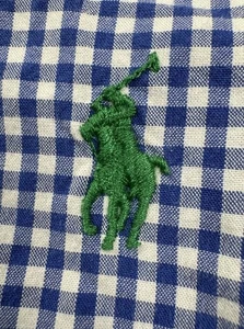 Ralph Lauren Boys Long Sleeve Button Down Shirt Blue Gingham Check XL 18 20 - Picture 1 of 5