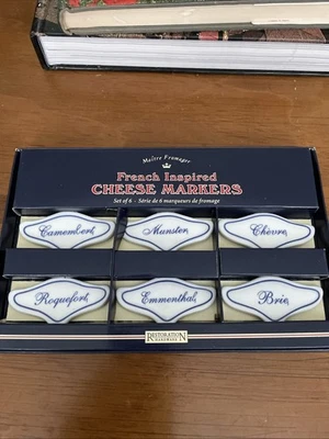 Nuevo juego de seis marcadores de queso de inspiración francesa herrajes restauración charcutería Foto 1 de 4