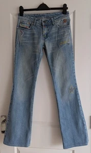 DIESEL Space Research Center Embroidered Low Rise Jeans Size 29 30"W 31½"L-VGC - Picture 1 of 21