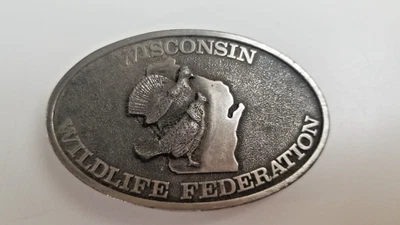 1981 WISCONSIN WILDLIFE FEDERATION TURKEY BELT BUCKLE LIMITED 1 OF 500 - Image 1 of 4
