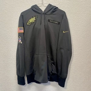 Nike Philadelphia Eagles Hoodie Men M Grey Salute To Service Pullover Sweatshirt - Picture 1 of 10