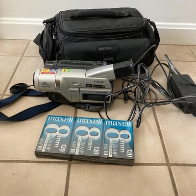 Sony DCR-TRV320 Digital8 Hi8 Video8 Handycam Bundle Tested Working - Image 1 of 4