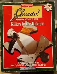 Cluedo Mystery Jigsaw Puzzle - Killers in the Kitchen 1991 Waddingtons Vintage - Picture 1 of 9