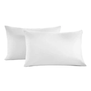 2pcs White Ultra-Soft Pillowcase Waterproof Zippered Luxury Pillowcase 50*70cm - Picture 1 of 13