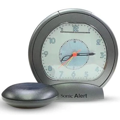 Sonic Alert Sonic Boom SBA475ss Vibrating Analog Alarm Clock | Dark Grey - Image 1 of 4