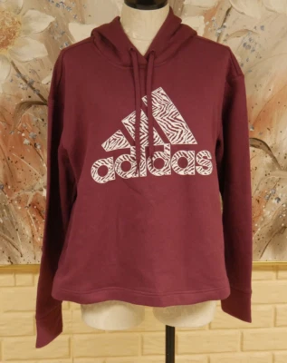 NUEVO CON ETIQUETAS LINDO MUJER 3X ADIDAS VICTORIA CARMESÍ LUNARES LOGO SUDADERA CON CAPUCHA L/S SUDADERAS Foto 1 de 4