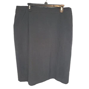 Signature by Larry Levine Size 16 Black Modest A-line Midi Skirt - Picture 1 of 3