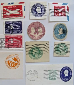 US Stamps 11 cut square early 1900s Washington Franklin Columbian Airmail Vernon - Picture 1 of 1