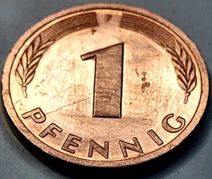 1990 F Germany 1 Pfennig KM# 105 US SELLER COMBINED SHIPPING - Picture 1 of 2