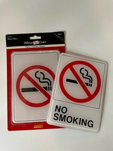 2-Hillman 848747 Nichtraucherschild mit Symbol (5" x 7"), Kunststoff - eins neu - Bild 1 von 2