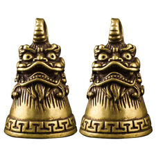  2 Pcs Monster Bell Pendant Brass Dinner Party Retro Special Jewelry
