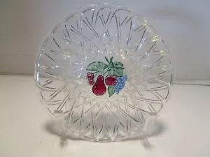 Vintage Indiana Glass Pretzel Intaglio # 622 Pattern Plate Clear 8.12"W 1930's - Picture 1 of 7