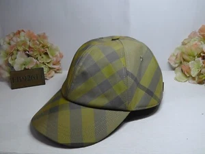 BURBERRY CEDAR Washed Check Twill Adjustable Baseball Cap Size M****$480****NWT - Picture 1 of 13
