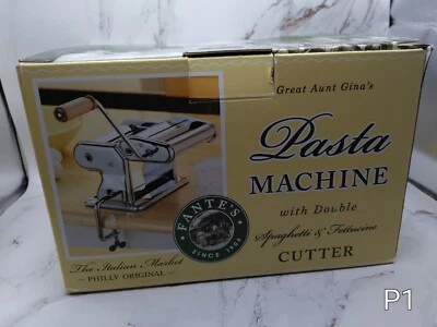 New Fante’s Aunt Gina Pasta Machine w/ Double Cutter 12000 Spaghetti Fettuccine - Image 1 of 4