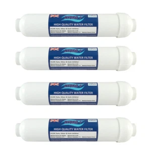 Hydro+ H11PA GAC Filter with Scale Inhibitor with 1/4" Push Fit fittings 4 Pack - Picture 1 of 3