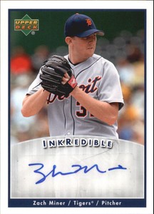 2006 (TIGERS) Upper Deck INKredible #ZM Zach Miner Autograph  