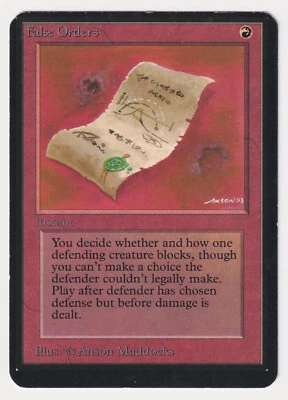 Miscut False Orders HP Alpha (Limited Edition) MTG Magic Factory Error Misprint! - Image 1 of 2