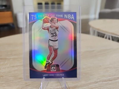 2021-22 Prizm Larry Bird 75 Years Of The NBA Optic Silver Prizm Insert Celtics - Image 1 of 2