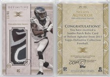 2015 Topps Definitive Collection /60 Nelson Agholor Rookie Jumbo Patch RC