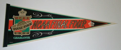 1994 Final Four pennant Arkansas Razorbacks Duke Arizona Florid Nolan Richardson Cover