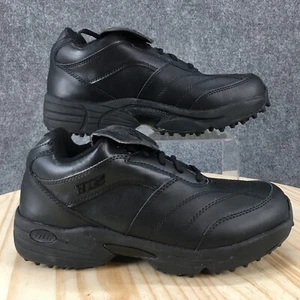 3N2 Shoes Mens 8.5 EE Reaction Field Umpire Low Sneakers Black Leather Lace Up - Picture 1 of 12