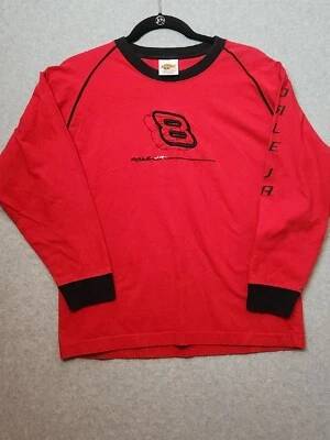 Camisa De Colección Dale Earnardt Jr. # 88 NASCAR Logotipos Cosidos Manga Larga Juvenil L Foto 1 de 4