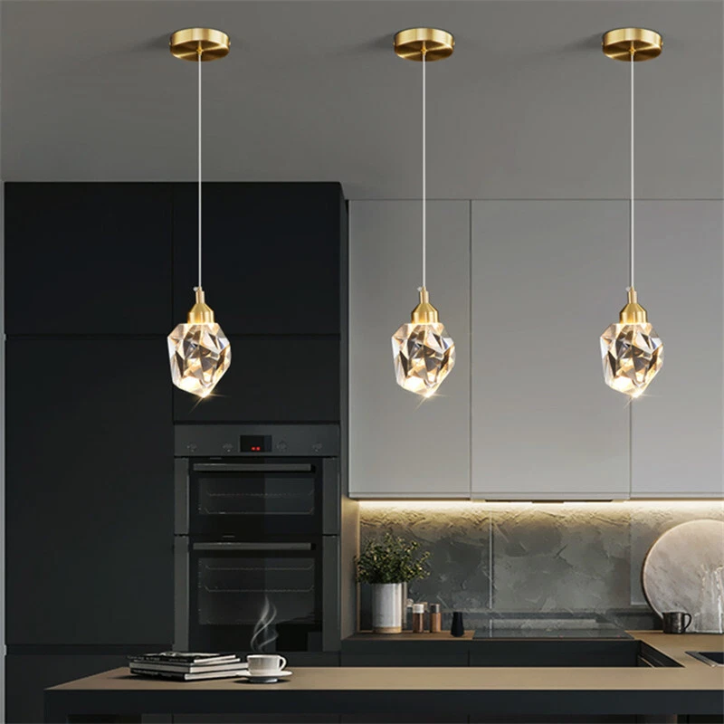 Dining Room Pendant Lights Crystal Bedroom Pendant Light Gold Bar Ceiling Lights - Image 1 of 4