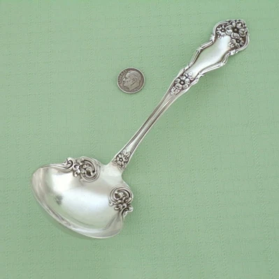 Cuchara vintage WM Rogers & Son plateada ARBUTUS Gravy 7 1/8" de largo - sin mono Foto 1 de 4