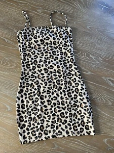 H&M Kleid 36 Beige Braun Leopard Minikleid - Bild 1 von 2
