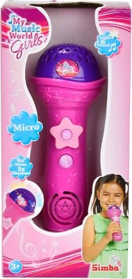 Simba 106831464 - My Music World Girls Shining Mikro, 4 Demos, 3 Rhythmen, 20cm - Bild 1 von 4