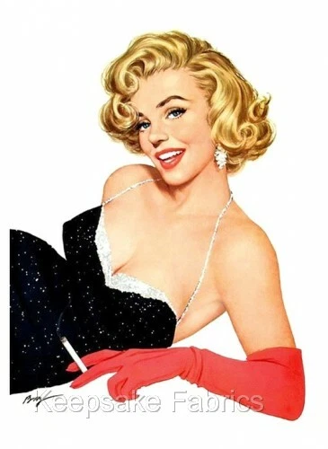 Marilyn Monroe Cotton Quilt Block Multi Szs Free Shipping - Image 1 of 1