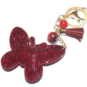 Portachiavi donna simil pelle strass FARFALLA con charms INVERNO - Imagen 1 de 2