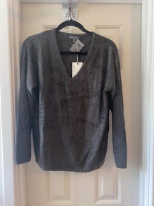 BAREFOOT DREAMS Petite CozyChic Lite Pullover CARBON sz SMALL Petite - Picture 1 of 2