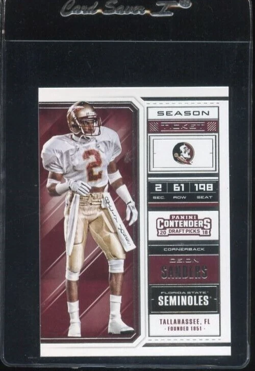 2018 PANINI CONTENDERS DRAFT PICKS #30 DEION SANDERS FLORIDA STATE SEMINOLES - Image 1 of 1