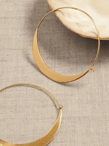 Banana Republic Large Crescent Hoop Earrings 1¾" by Aureus + Argent, MSRP $35 - Picture 1 of 3