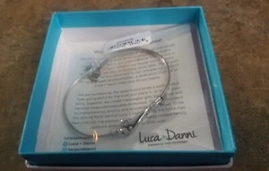 Silver Luca + Danni Golf Theme Ladies Bangle Bracelet New In Box Very Giftable - Picture 1 of 4