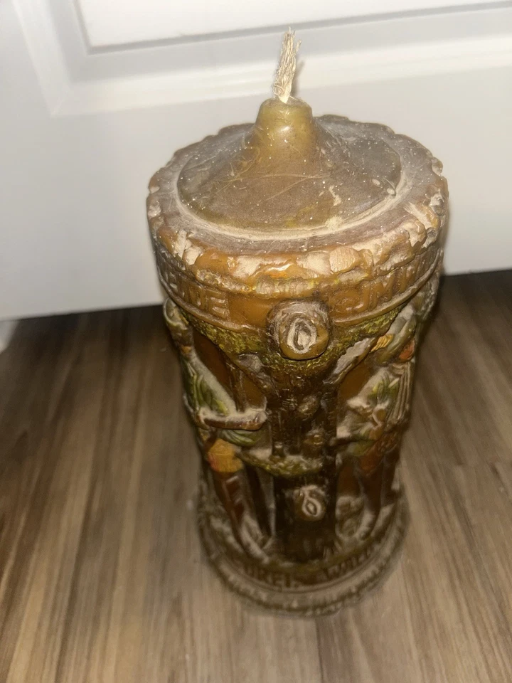 Vela alemana de cera tallada a mano muy rara Foto 1 de 4