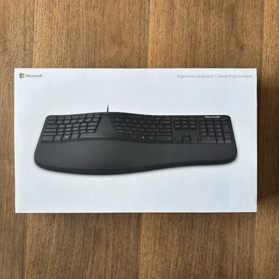 Microsoft LXM-00001 USB 2.0 Ergonomic Keyboard for Windows 10 - Black - Image 1 of 4