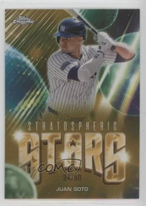 2024 Topps Chrome Update Stratospheric Stars Gold Refractor 24/50 Juan Soto - Imagen 1 de 3
