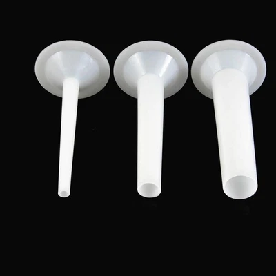 ESOWEMSN A Set of 3pcs Plastic Sausage Stuffing Tubes Manual Stuffer White