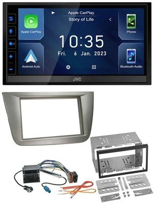 JVC DAB Bluetooth MP3 USB 2DIN Autoradio für Seat Altea XL Altea Toledo silber - Bild 1 von 4