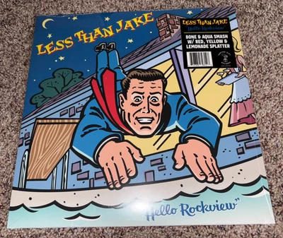Less Than Jake - Hello Rockview BONE AQUA SPLASH SPLATTER Vinyl New - Image 1 of 2