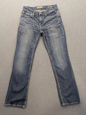 BKE Denim Jeans Mens 28R Blue Aiden Straight Leg Contrast Stitch Stretch Zip Fly - Image 1 of 4