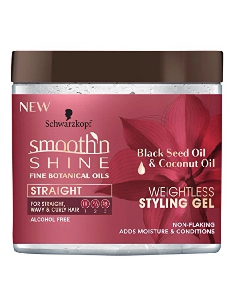 Gel recto Schwarzkopf Smooth N Shine gel de peinado sin peso 16 OZ Foto 1 de 1