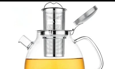 Replacement Infuser Basket & Lid For TEALYRA TEA LYRA Glass / Ceramic Teapot  - Image 1 of 4