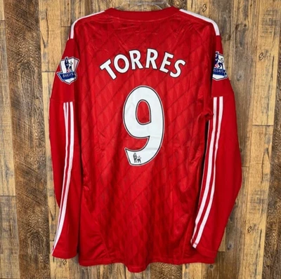 Liverpool FC 2011-12 Home Men’s XL Long Sleeve Soccer Jersey TORRES #9 Adidas - Image 1 of 4