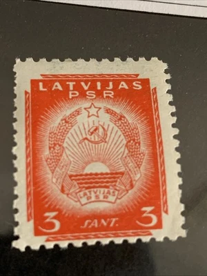 Латвия герб советской оккупации марки 1940 MLH A-11 - Изображение 1 из 2
