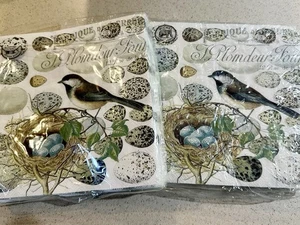 Servilletas de papel decorativas Shabby Chic decoupage artesanía 2 paquetes 40 2 capas pájaros - Imagen 1 de 3