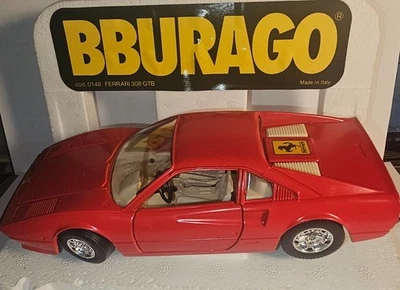 VINTAGE - BBURAGO - FERRARI 308 GTB - Cod. 0148 - ROJO - DIECAST ESCALA 1:24 Foto 1 de 4