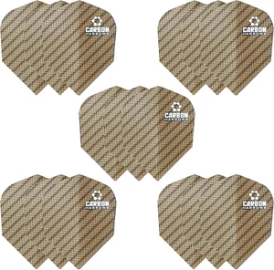 5 Sets (15) Dart Flights - Harrows Carbon - Standard - Extra Stark - Gold - Bild 1 von 3